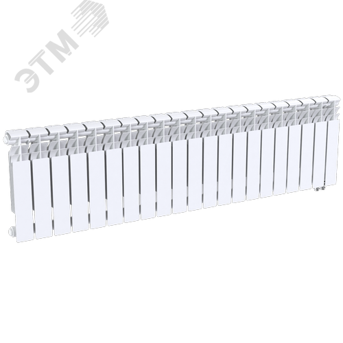 Радиатор биметаллический секционный  Heat 350/90/21 нижнее подключение 2782Вт - фото 3