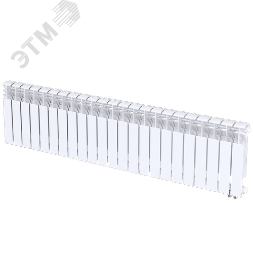 Радиатор биметаллический секционный  Heat 350/90/23 нижнее подключение 3047Вт - фото 2