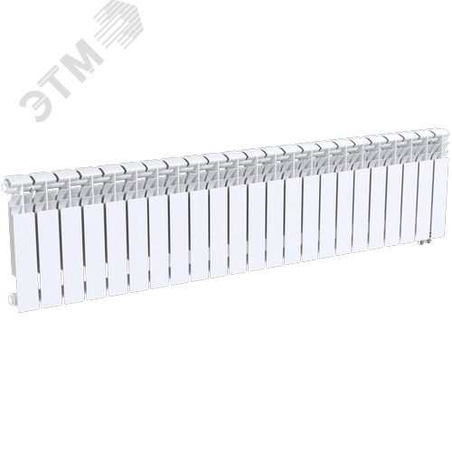 Радиатор биметаллический секционный  Heat 350/90/23 нижнее подключение 3047Вт - фото 3