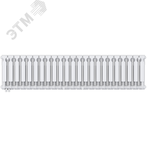 Радиатор биметаллический секционный  Heat 350/90/23 нижнее подключение 3047Вт - фото 4