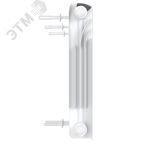 Радиатор биметаллический секционный  Heat 350/90/23 нижнее подключение 3047Вт - фото 5