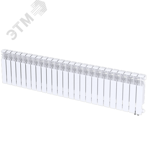 Радиатор биметаллический секционный  Heat 350/90/25 нижнее подключение 3312Вт - фото 2