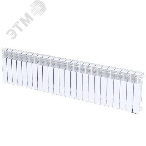 Радиатор биметаллический секционный  Heat 350/90/24 нижнее подключение 3180Вт - фото 2