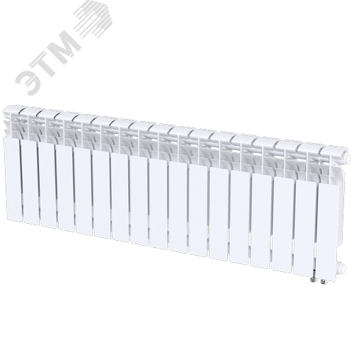 Радиатор биметаллический секционный  Heat 350/90/17 нижнее подключение 2252Вт - фото 2