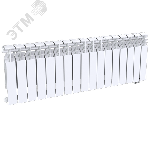 Радиатор биметаллический секционный  Heat 350/90/17 нижнее подключение 2252Вт - фото 3