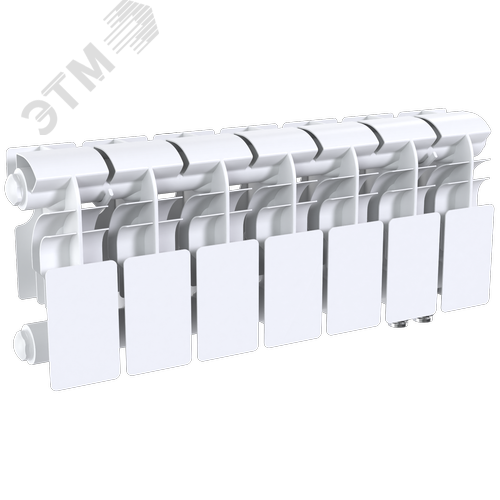 Радиатор биметаллический секционный  Pro 200/100/7 нижнее подключение 623Вт - фото 3