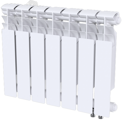 Радиатор биметаллический секционный  Heat 350/90/7 нижнее подключение 927Вт - фото 2