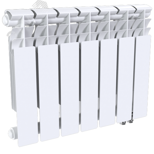 Радиатор биметаллический секционный  Heat 350/90/7 нижнее подключение 927Вт - фото 3