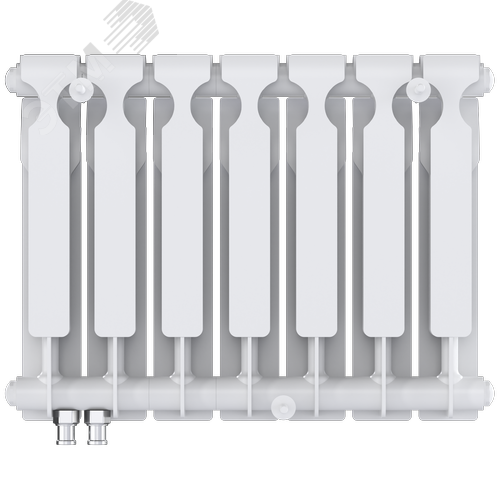 Радиатор биметаллический секционный  Heat 350/90/7 нижнее подключение 927Вт - фото 4