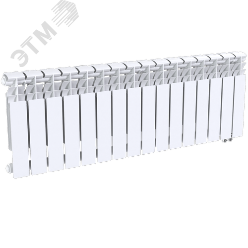 Радиатор биметаллический секционный  Heat 350/90/16 нижнее подключение 2120Вт - фото 3