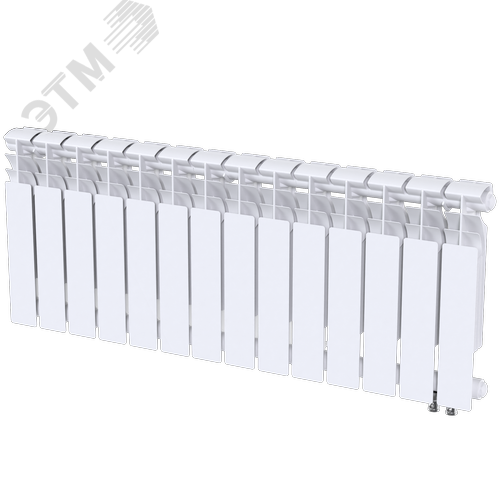 Радиатор биметаллический секционный  Heat 350/90/14 нижнее подключение 1855Вт - фото 2
