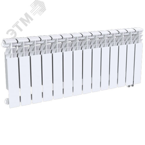 Радиатор биметаллический секционный  Heat 350/90/14 нижнее подключение 1855Вт - фото 3