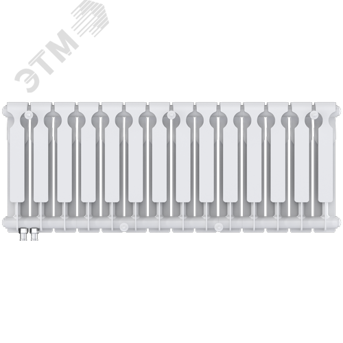 Радиатор биметаллический секционный  Heat 350/90/14 нижнее подключение 1855Вт - фото 4
