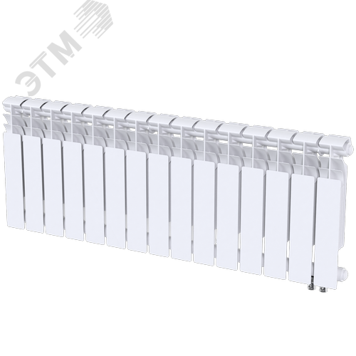 Радиатор биметаллический секционный  Heat 350/90/15 нижнее подключение 1987Вт - фото 2