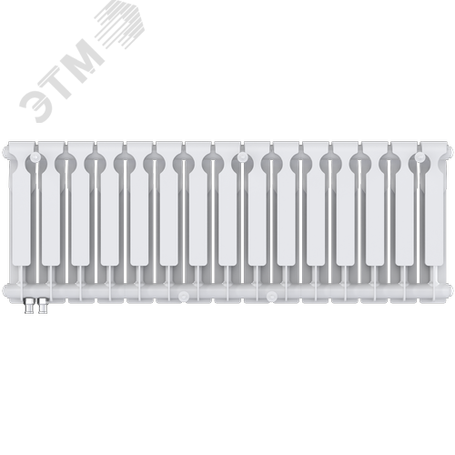 Радиатор биметаллический секционный  Heat 350/90/15 нижнее подключение 1987Вт - фото 4
