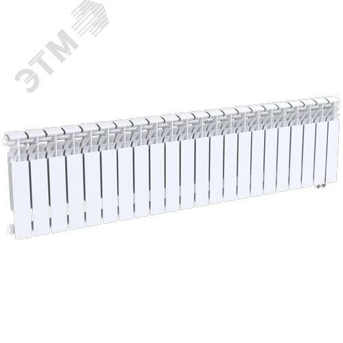 Радиатор биметаллический секционный  Heat 350/90/22 нижнее подключение 2915Вт - фото 3