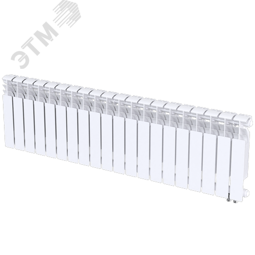 Радиатор биметаллический секционный  Heat 350/90/20 нижнее подключение 2650Вт - фото 2
