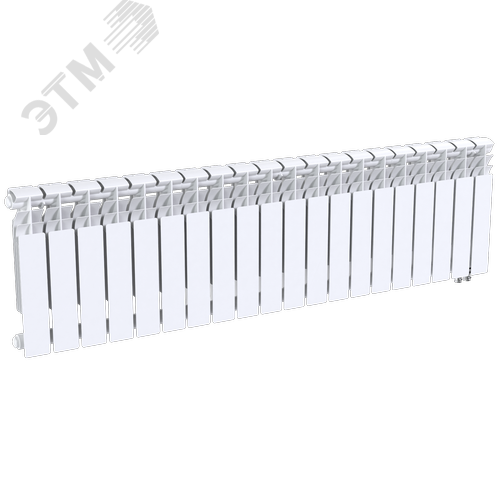 Радиатор биметаллический секционный  Heat 350/90/20 нижнее подключение 2650Вт - фото 3
