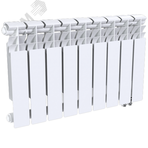 Радиатор биметаллический секционный  Heat 350/90/9 нижнее подключение 1192Вт - фото 3