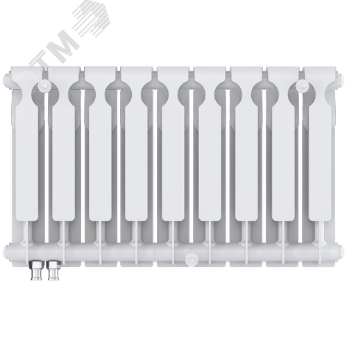 Радиатор биметаллический секционный  Heat 350/90/9 нижнее подключение 1192Вт - фото 4