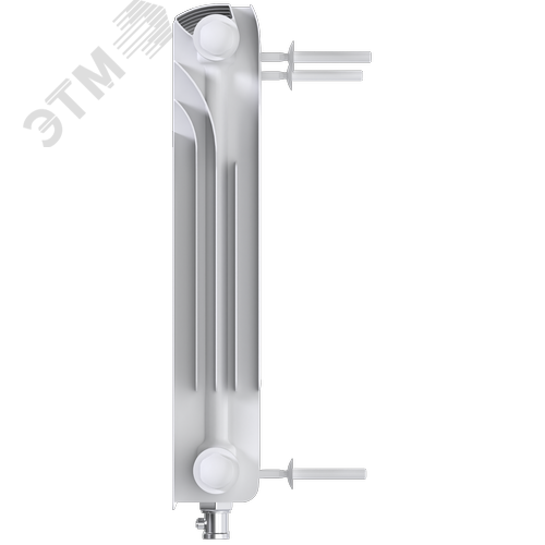 Радиатор биметаллический секционный  Heat 350/90/9 нижнее подключение 1192Вт - фото 6