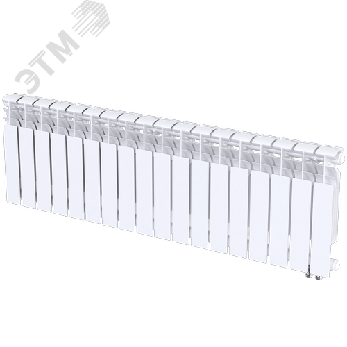 Радиатор биметаллический секционный  Heat 350/90/18 нижнее подключение 2385Вт - фото 2