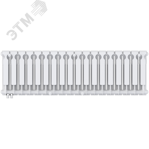 Радиатор биметаллический секционный  Heat 350/90/18 нижнее подключение 2385Вт - фото 4