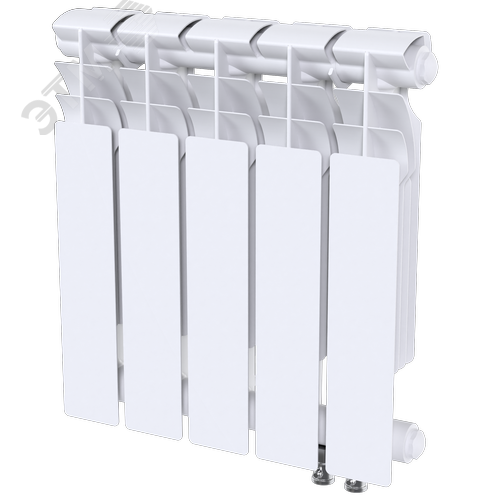 Радиатор биметаллический секционный  Heat 350/90/5 нижнее подключение 662Вт - фото 2