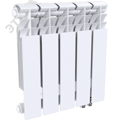 Радиатор биметаллический секционный  Heat 350/90/5 нижнее подключение 662Вт - фото 3