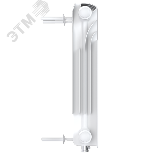 Радиатор биметаллический секционный  Heat 350/90/5 нижнее подключение 662Вт - фото 5