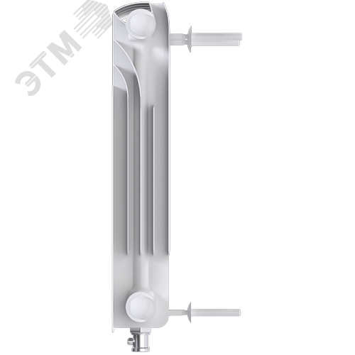 Радиатор биметаллический секционный  Heat 350/90/5 нижнее подключение 662Вт - фото 6