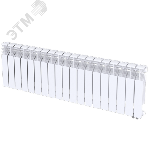 Радиатор биметаллический секционный  Heat 350/90/19 нижнее подключение 2517Вт - фото 2