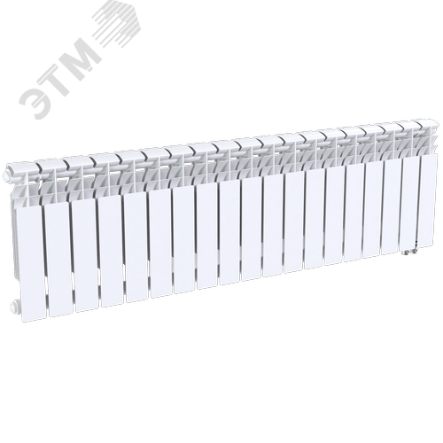 Радиатор биметаллический секционный  Heat 350/90/19 нижнее подключение 2517Вт - фото 3