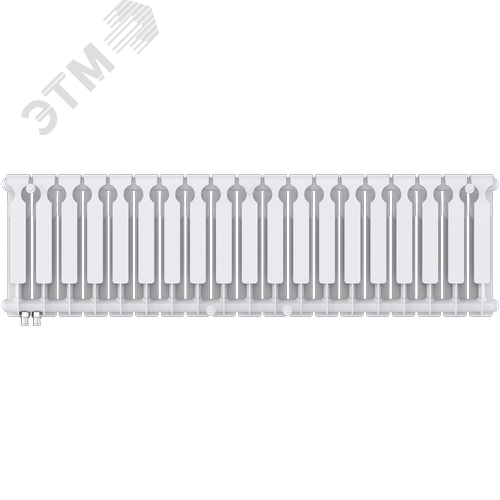 Радиатор биметаллический секционный  Heat 350/90/19 нижнее подключение 2517Вт - фото 4