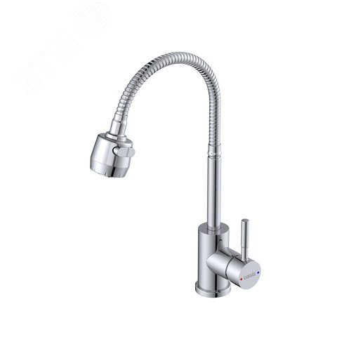 Изображение товара Смеситель для кухни однорычажный с гибким изливом и переключателем режимов SUS1005НСGL (шт)