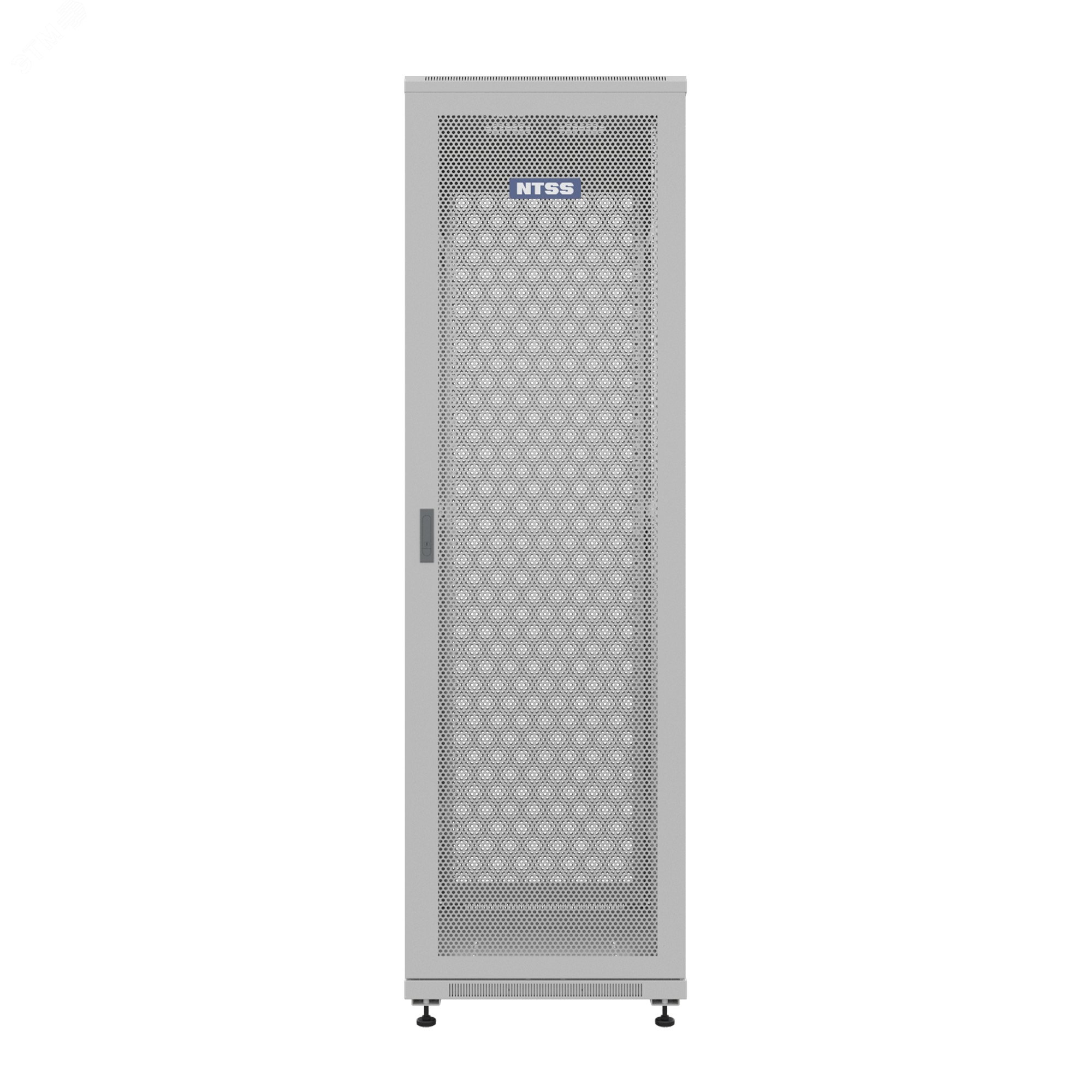 Шкаф напольный универсальный серверный R 18U 600х800мм, 4 профиля 19, двери перфорированная и сплошная металл, боковые стенки съемные, регулируемые опоры, разобранный, серый RAL 7035 NTSS-R18U6080PD NTSS - превью 3