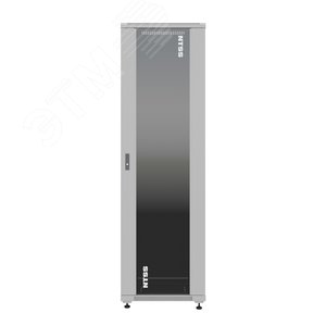 Шкаф напольный универсальный серверный R 22U 600х600мм, 4 профиля 19, двери стекло и сплошная металл, боковые стенки съемные, регулируемые опоры, разобранный, серый RAL 7035 NTSS-R22U6060GS NTSS - 2