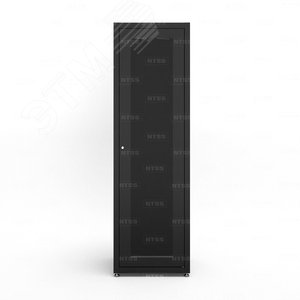 Шкаф напольный телекоммуникационный RS 22U 600х1000мм, 4 профиля 19, двери перфорированная и сплошная металл, регулируемые опоры, боковые стенки съемные, разобранный, черный RAL 9005 NTSS