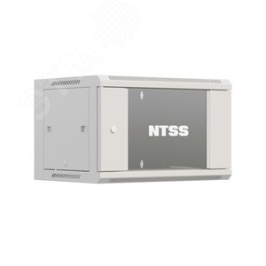 Изображение товара Шкаф настенный телекоммуникационный W 18U 600х600х964мм, 2 профиля 19, дверь стеклянная, боковые стенки съемные, задняя стенка, разобранный, серый RAL 7035 (шт)