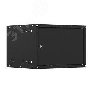Шкаф настенный телекоммуникационный LIME 12U 550х450х635мм, 2 профиля 19, дверь сплошная металл, боковые стенки несъемные, разобранный, черный RAL 9005