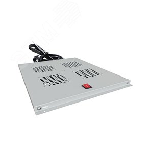 Изображение товара Модуль вентиляторный потолочный для шкафов серии R глубиной 800мм на 4 элемента потолочный без термостата, серый RAL 7035 (шт)