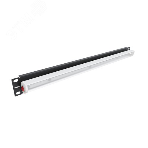 Изображение товара Панель осветительная светодиодная (LED), крепление 19 1U, 220V, кабель 1.5м, немецкий стандарт, черный RAL 9005 (шт)
