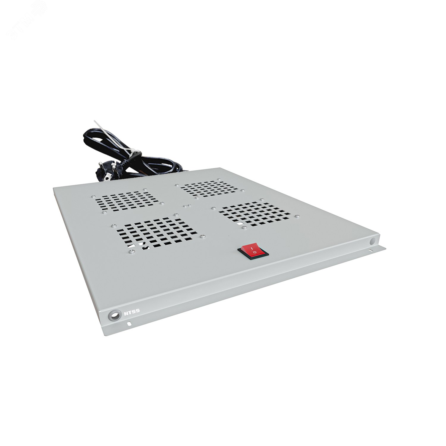 Изображение товара Модуль вентиляторный потолочный для шкафов серии R глубиной 800мм на 4 элемента потолочный без термостата, серый RAL 7035 (шт)