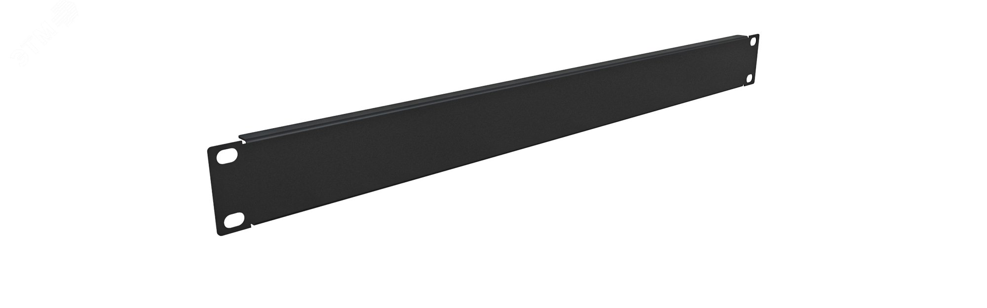 Изображение товара Панель 1U заглушка крепление 19 1U черная RAL 9005 для шкафов