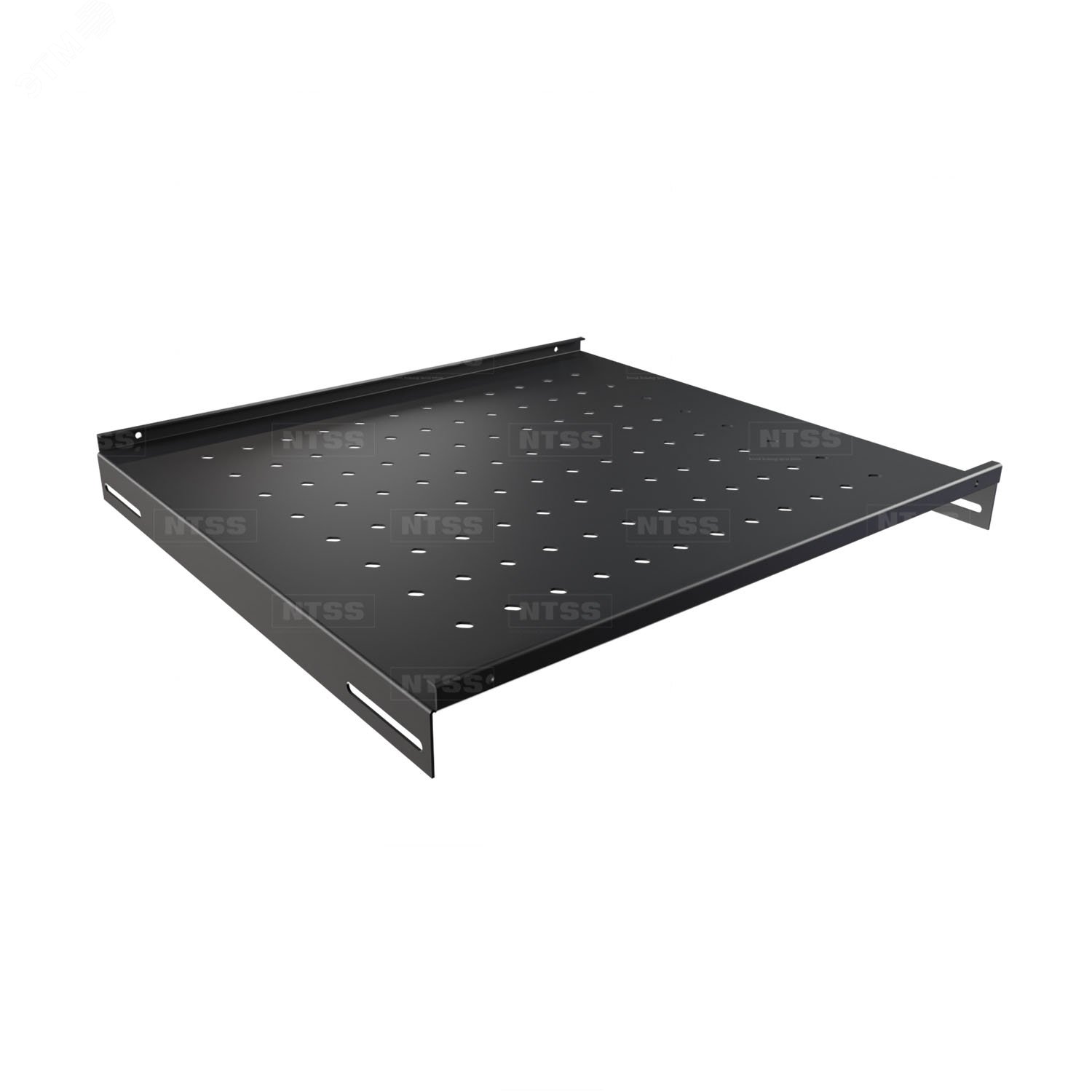 Изображение товара Полка стационарная 470х350мм, для напольных шкафов глубиной 600мм, нагрузка до 100кг, черный RAL 9005 (шт)