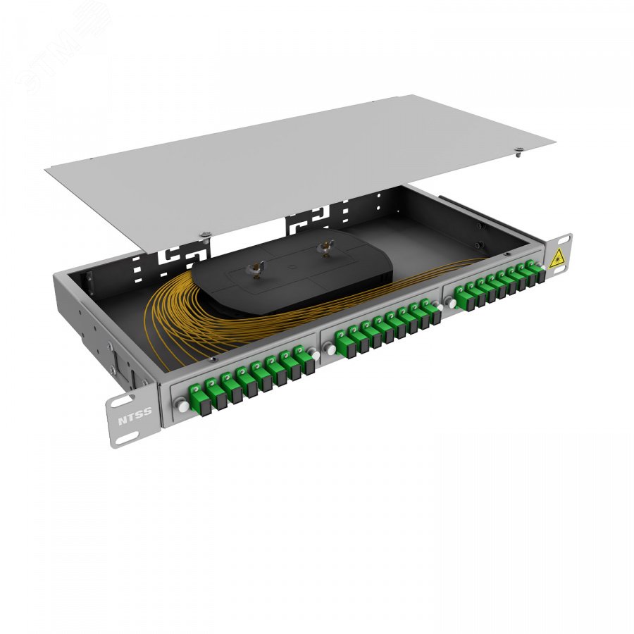 Изображение товара Кросс оптический 19 предсобранный 1U с 4 портами SC/APC