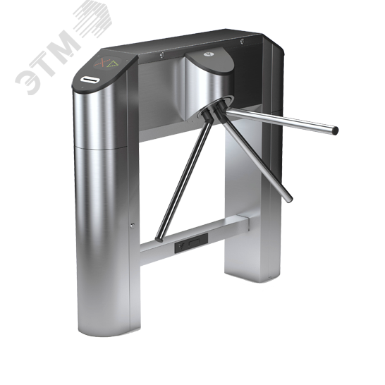 Изображение товара Турникет-трипод тумбовый моторизованный с картоприемником Praktika Т-02-К с планками антипаника, пульт управления в комплекте, правый (шт)