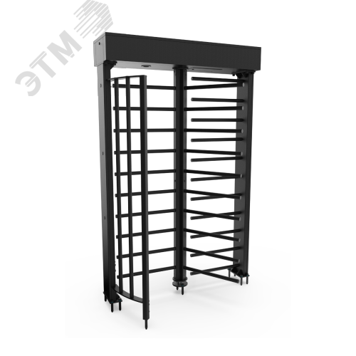 Изображение товара Турникет полноростовой электромеханический Cube C-10 со считывателям EM-Marine. Корпус и планки изокрашенной стали черный RAL 9005 шагрень (шт)