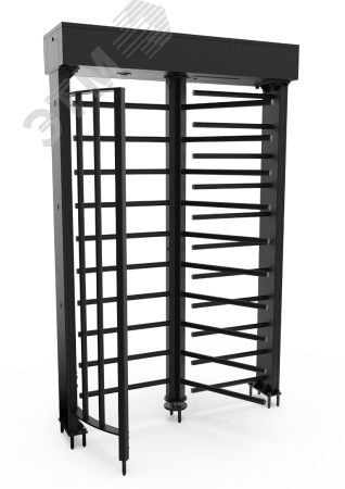 Изображение товара Турникет полноростовой электромеханический Cube C-10 со считывателям EM-Marine. Корпус и планки изокрашенной стали черный RAL 9005 шагрень (шт)