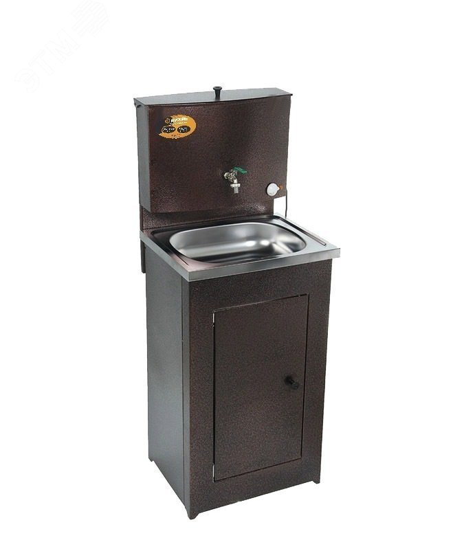 Изображение товара Умывальник дачный ЛЮКС с подогревом, нержавеющая мойка, цвет медь